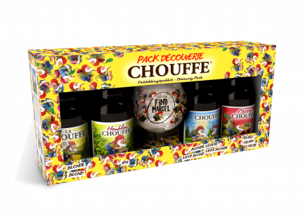 Chouffe 'Find Marcel' Gift Pack - 4 x 33cl + Glas - Chouffe